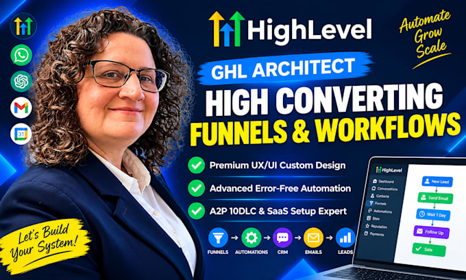 design gohighlevel website, funnels, and advanced workflow