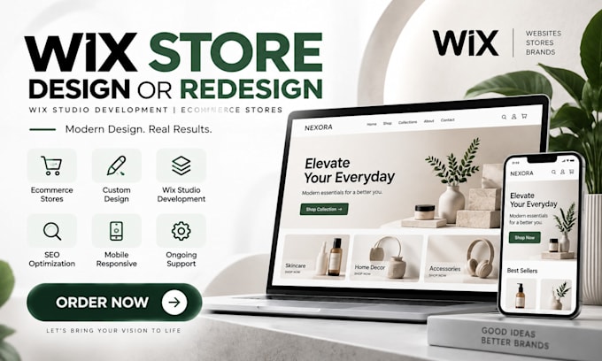 design wix website redesign wix website wix studio development ecommerce stores