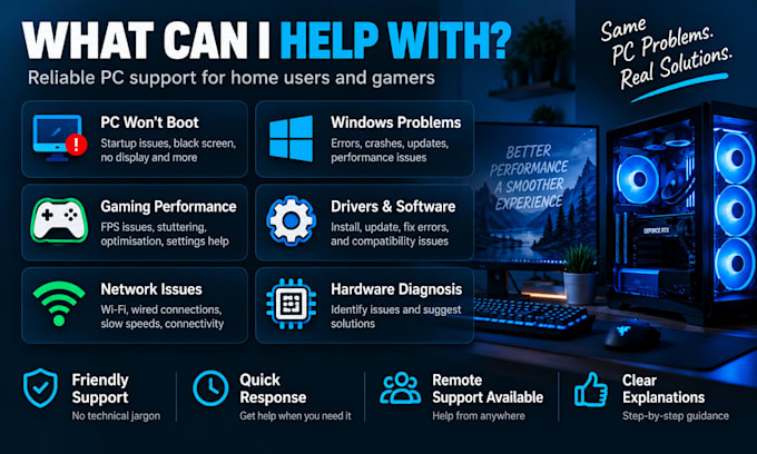 troubleshoot and help fix your PC or gaming PC