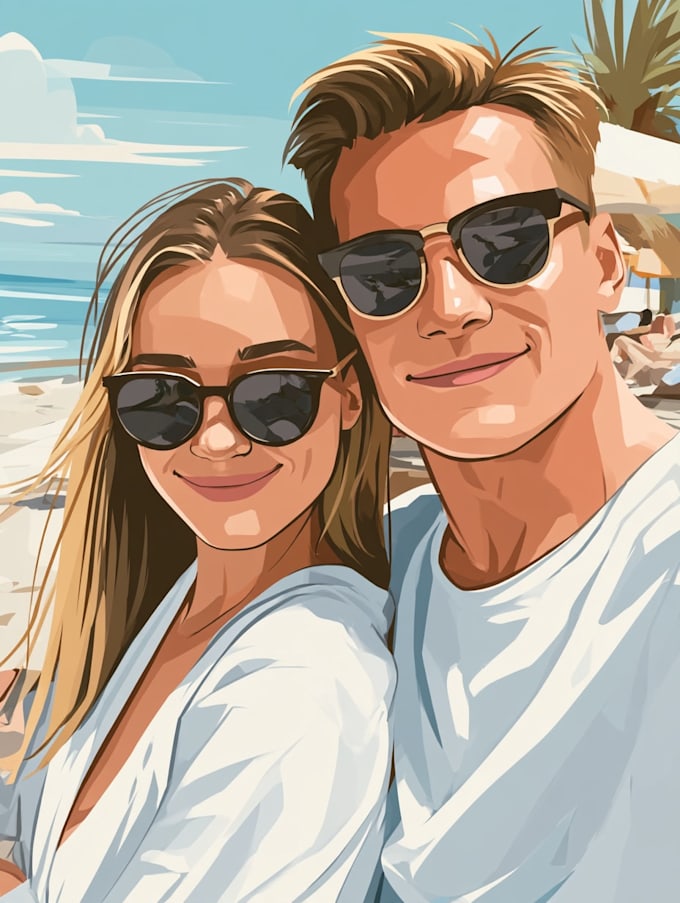 make couple portrait illustration