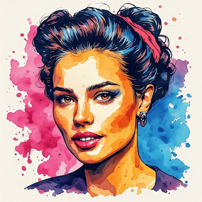 make pop art portrait illustration