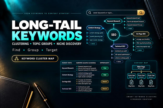 do SEO keyword research long tail and search intent analysis