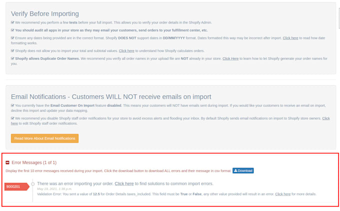 fix and solve shopify website issues, errors or bugs