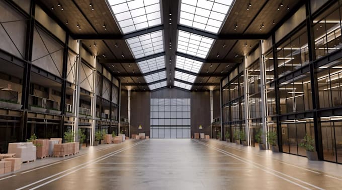 do 3d cgi warehouse,storage facilities,3d drawing,factory render,interior design