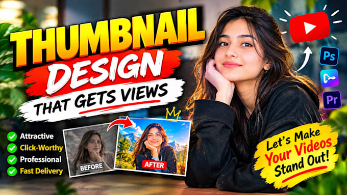 design eyecatching youtube thumbnails