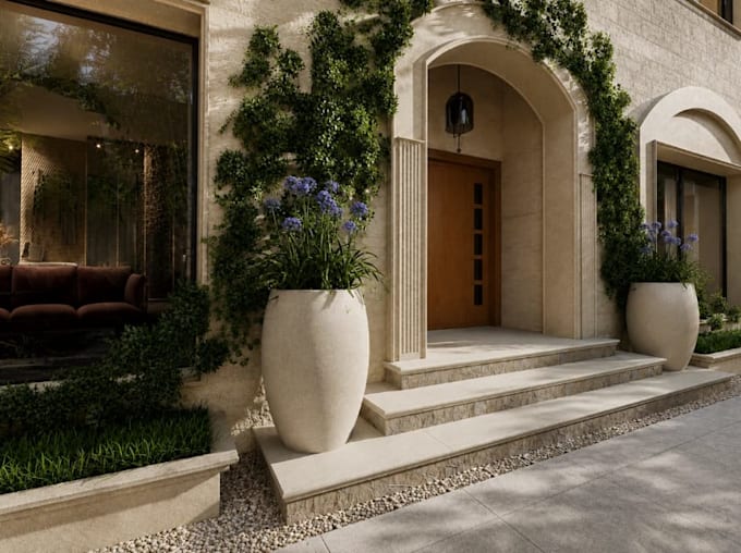 function residential garden,custom hardscape, planting 3d layout,pathways design