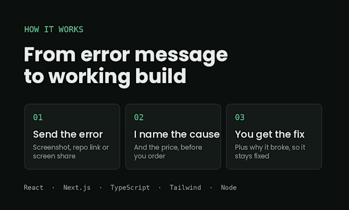 fix react and nextjs bugs, errors and frontend issues fast
