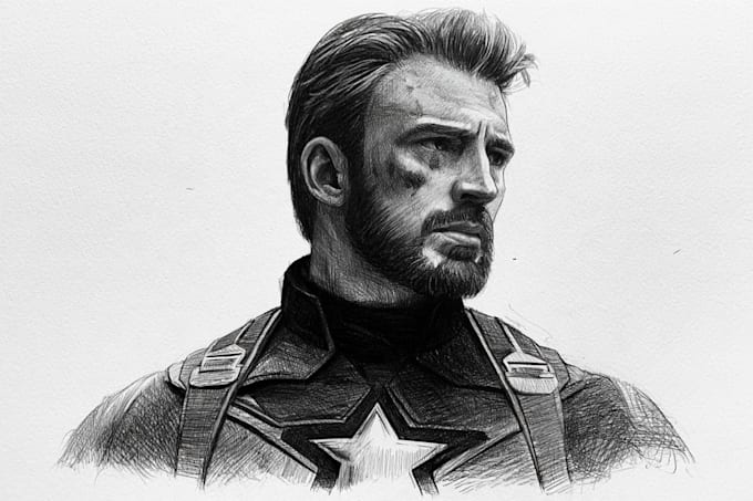 do super hero portrait sketch art