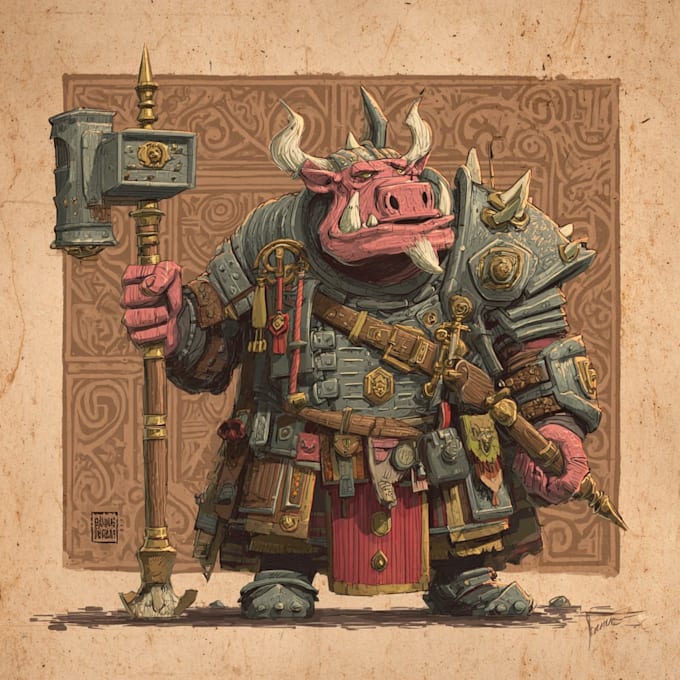 warhammer illustration based on your description