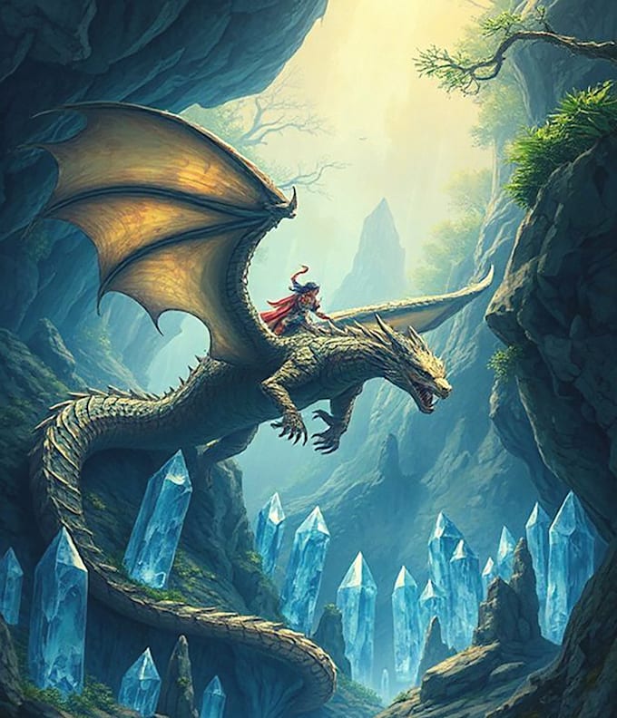 create a stunning dragon fantasy book cover