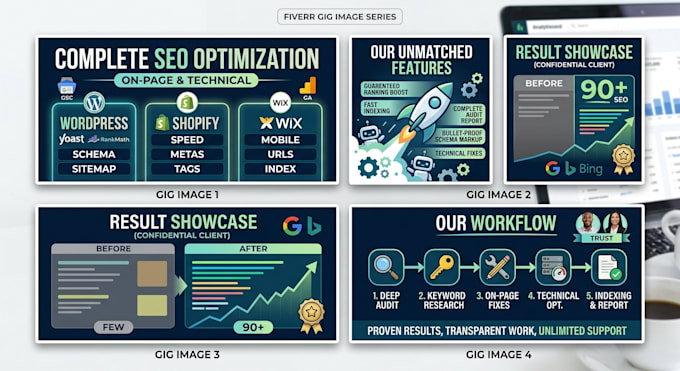 do on page SEO technical optimization and schema markup