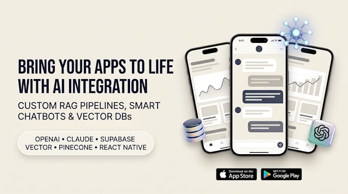 build ai powered mobile apps, ai agents, chatbots and rag