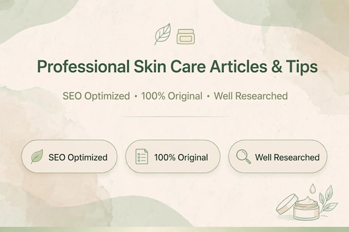 write professional skin care tips
