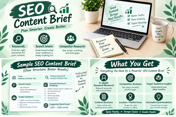 create SEO content briefs with keywords and clear outlines