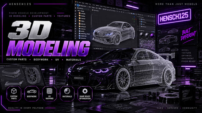 create custom fivem vehicles and 3d models