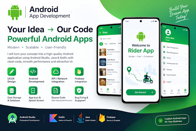 develop a professional android app using android studio