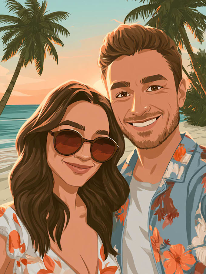 paint custom couple portrait