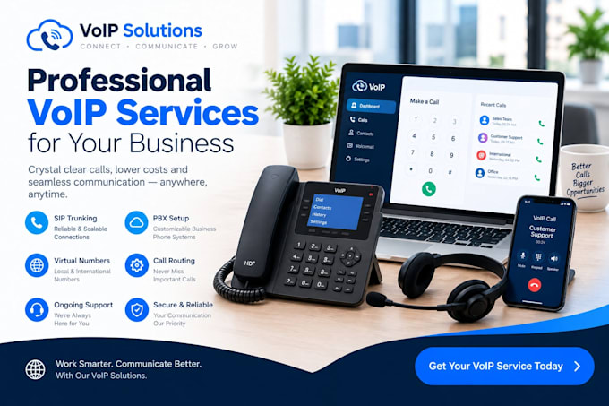 set up voip, sip trunk and business phone systems