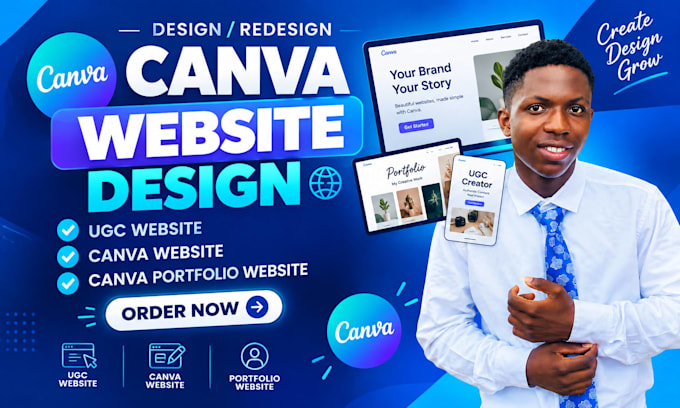 design ugc portfolio, canva website, ugc website, canva portfolio