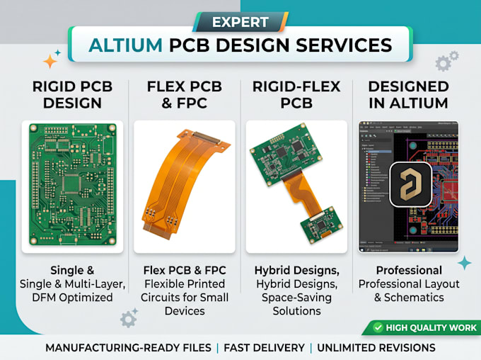 design altium pcb, flex pcb, fpc and rigid flex electronics