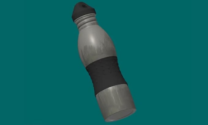 create 3d bottle cad, realistic render and technical drawing