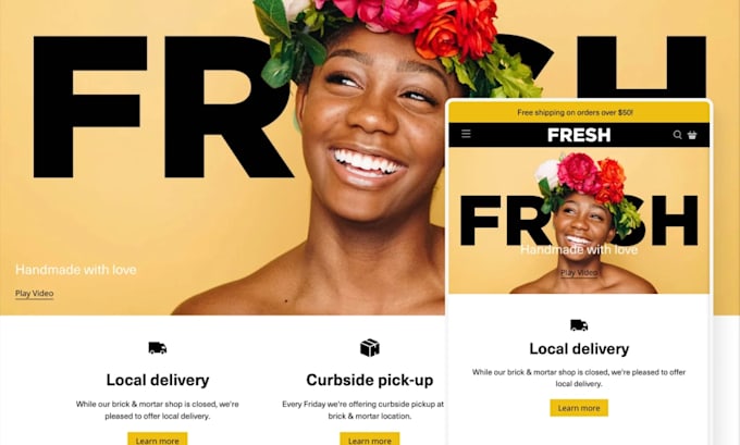 design shopify website, ecommerce website, shopify website redesign