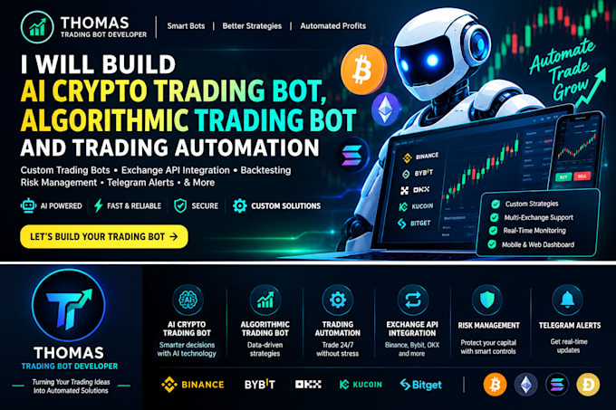 build ai crypto trading bot, algorithmic trading bot and trading automation
