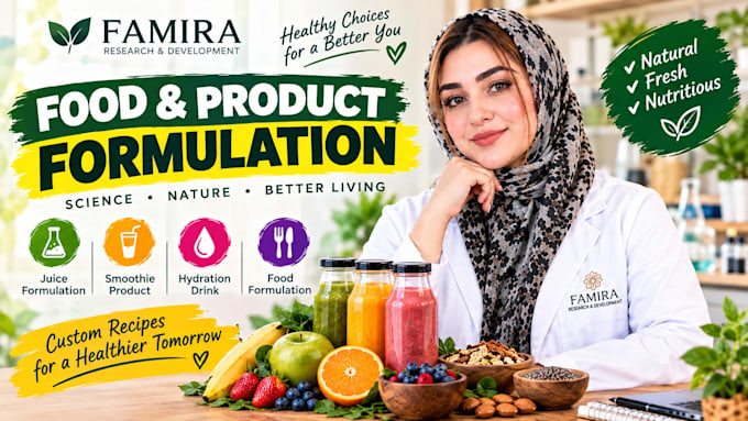 be your food, nutrition and supplement formulation chemist