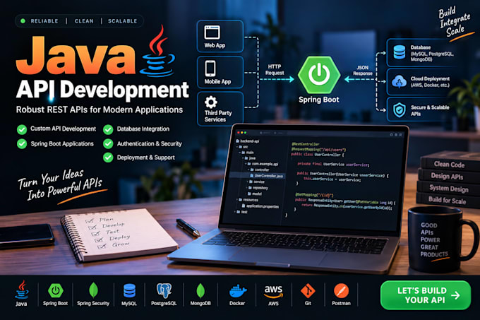 develop your backend API with java and spring boot