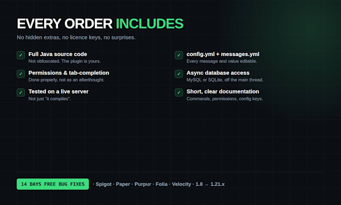 develop a custom minecraft plugin for your spigot or paper server