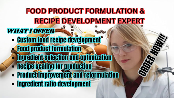 develop professional recipes and food product formulations