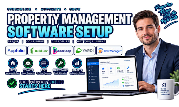 setup buildium appfolio doorloop yardi property management software