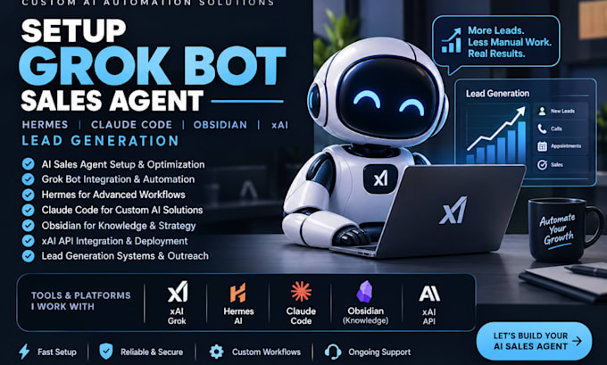setup grok bot sales agent hermes claude code obsidian xai lead generation