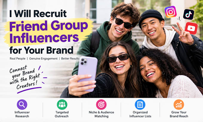 recruit friend group influencers for your brand