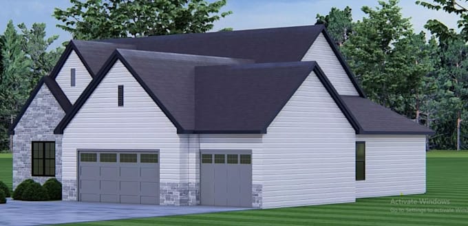 do 3d house modeling, architectural rendering, interior and exterior design