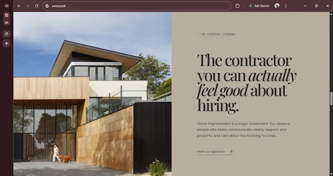 design a high converting roofing, siding and gutter contractor website