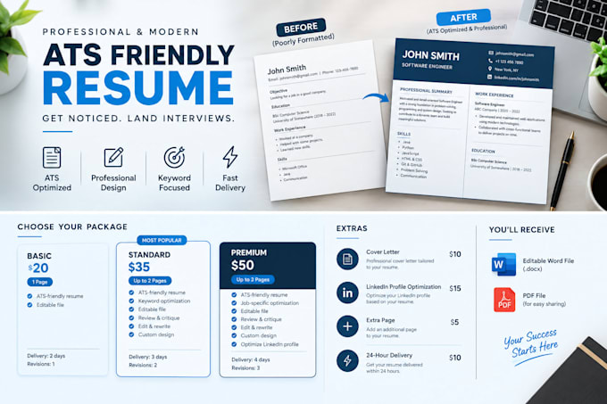 create an ats friendly professional resume