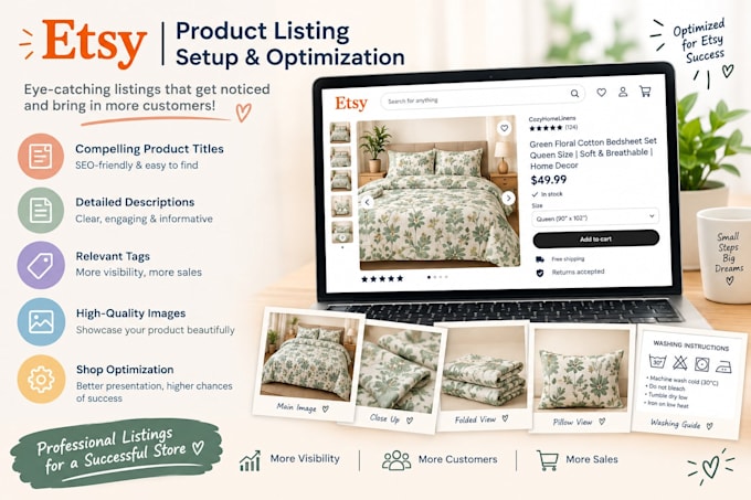 professionally set up and optimize your etsy shop