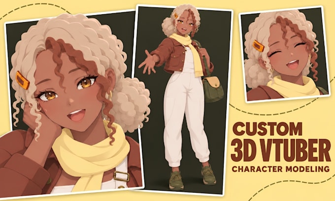 create a custom 3d vtuber vroid model ready for streaming