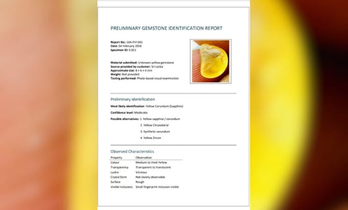 do preliminary gemstone identification for your rough stone