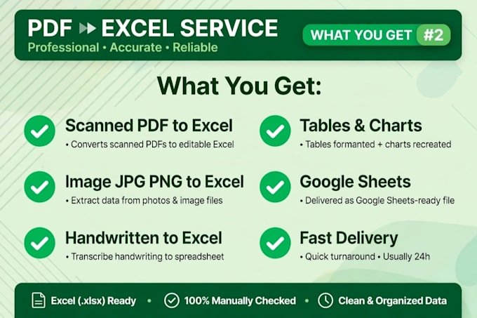 convert pdf to excel, image to excel and any data to spreadsheet