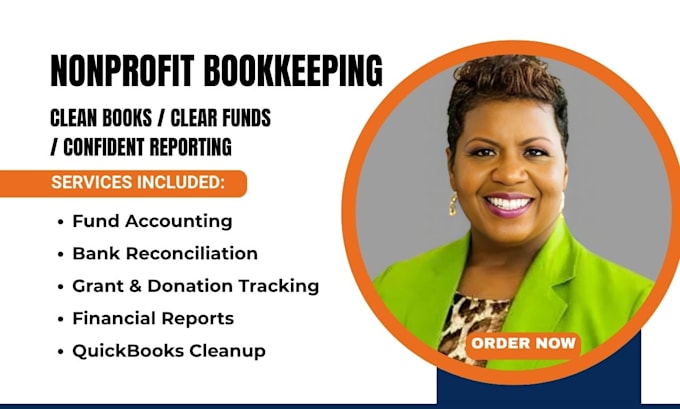 do nonprofit bookkeeping, fund accounting and quickbooks cleanup
