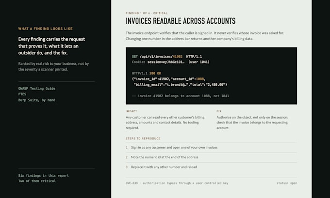 do penetration testing of your website and web application with a full report