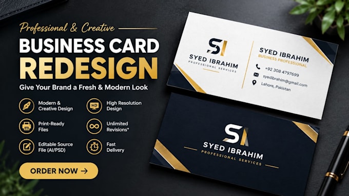 redesign, recreate business card