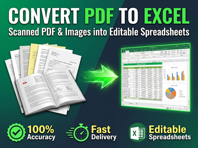 convert scanned PDF and images into editable excel spreadsheets