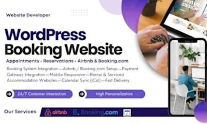 design booking wordpress website vacation rental website short term website
