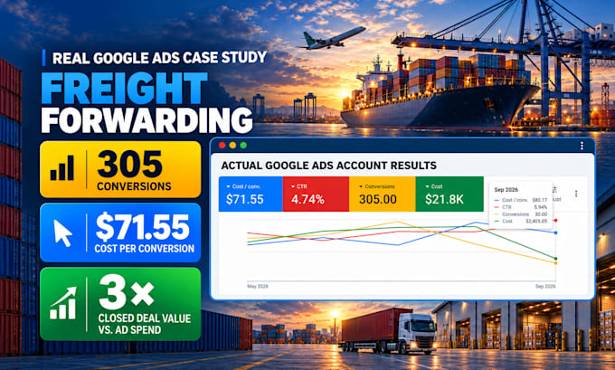 manage google ads for freight forwarding services