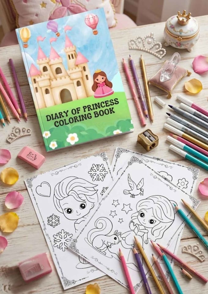 custom kids and teens coloring book design