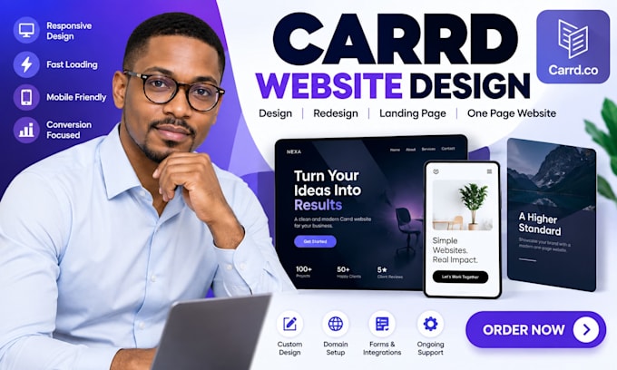 design carrd website redesign carrd website card landing page one page website