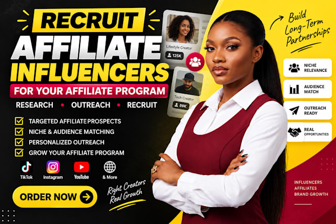 recruit targeted affiliate influencers for your affiliate program